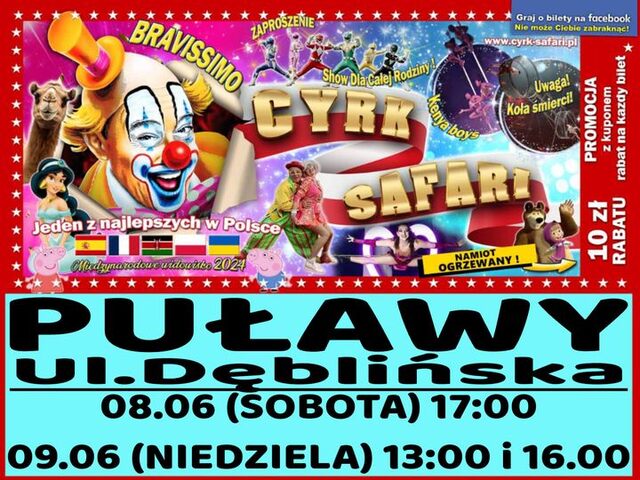 Cyrk Safari Puławy 2024